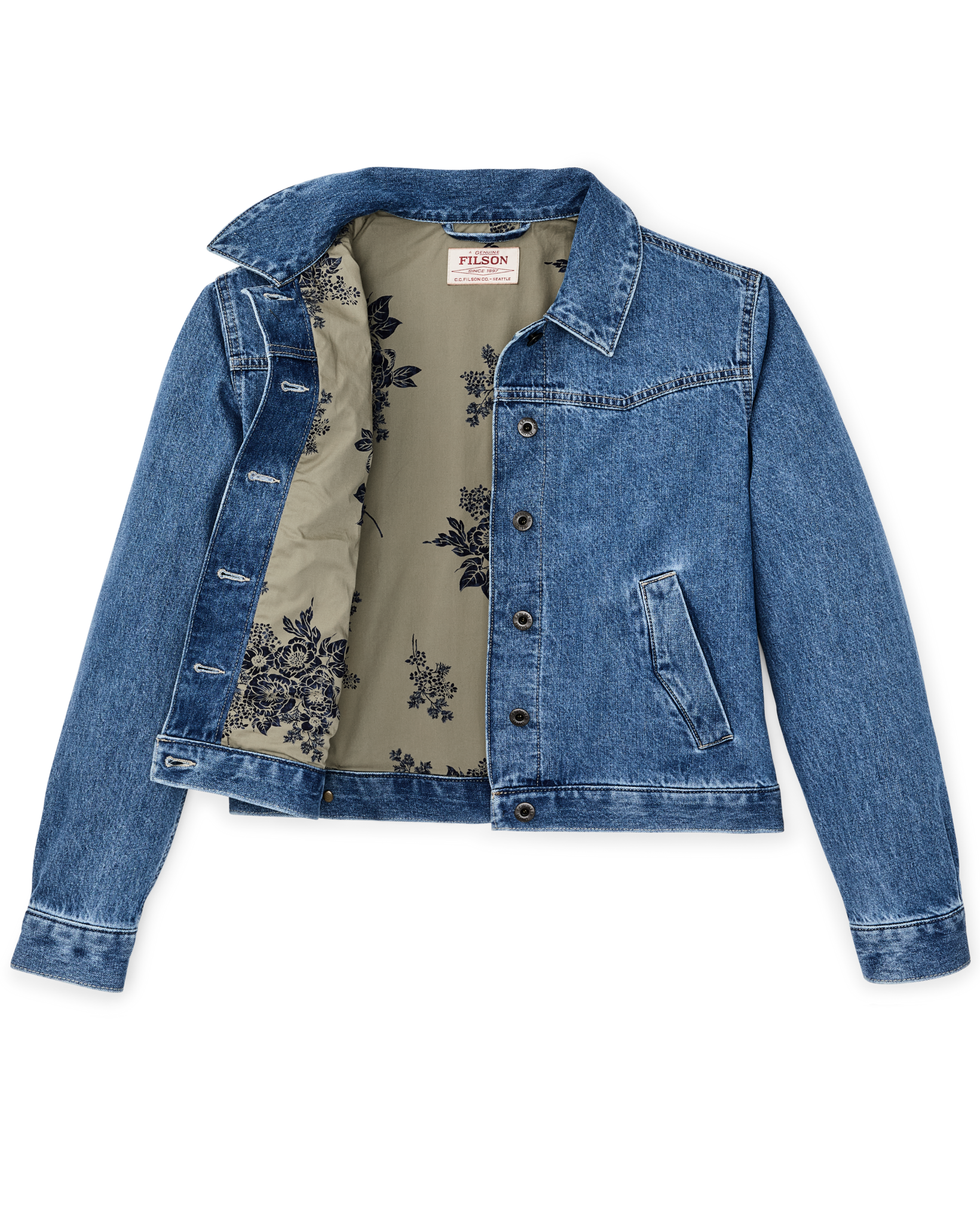 Alternative view of Women's Western Denim Jacket - Light Indigo