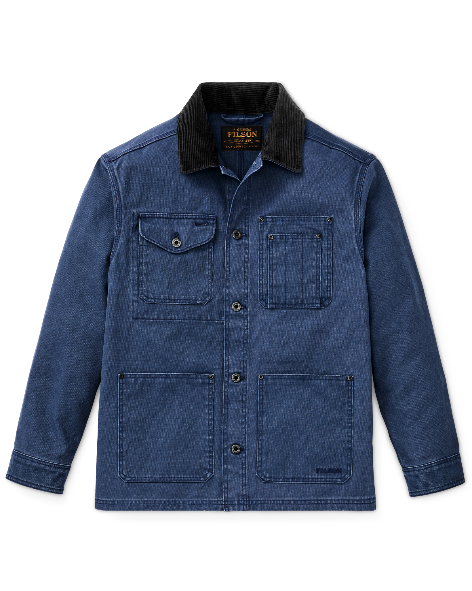 Alternative view of Rustic Canvas Barn Coat - Indigo