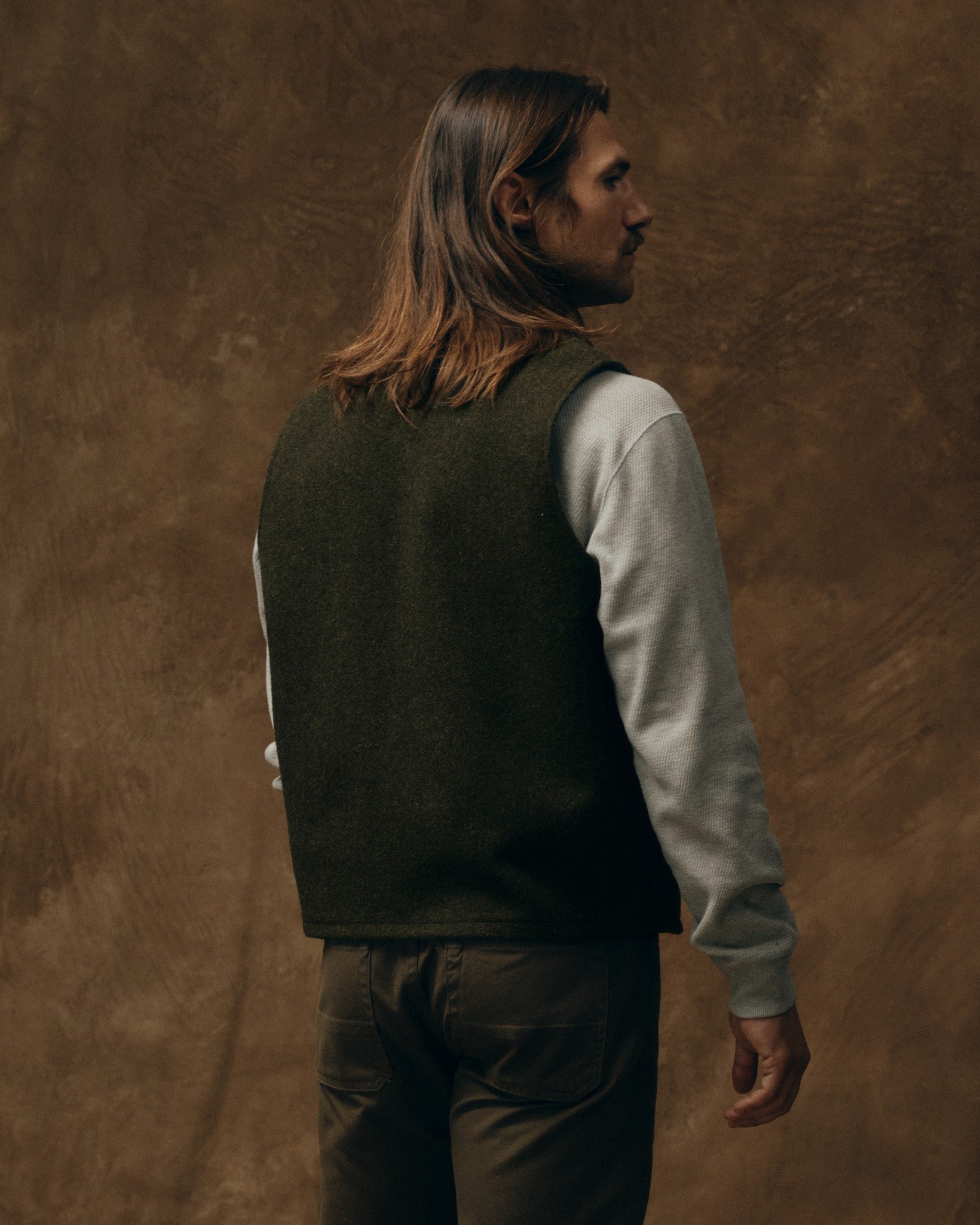 Alternative view of Mackinaw Wool Vest - Forest Green