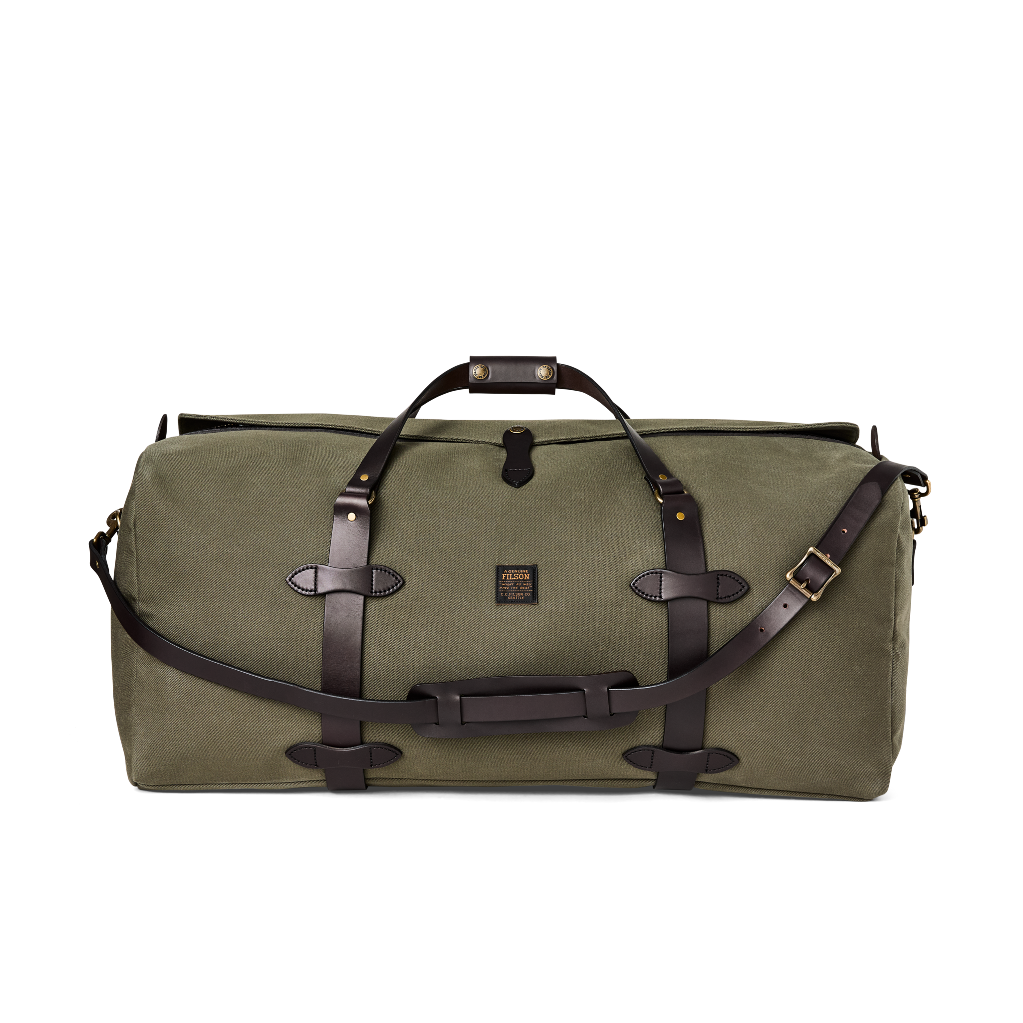 Alternative view of Large Rugged Twill Duffle Bag - Otter Green