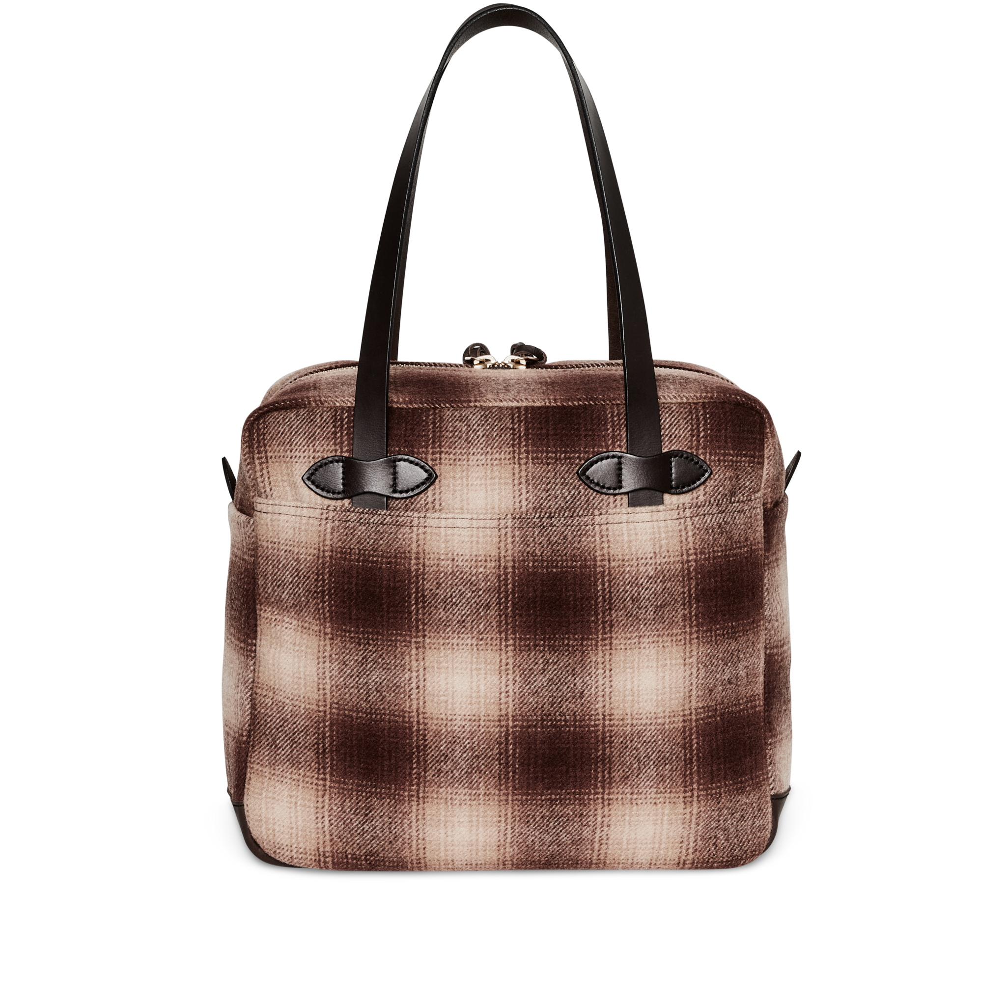 Alternative view of Mackinaw Wool Zipper Tote Bag - Brown / Tan Ombre
