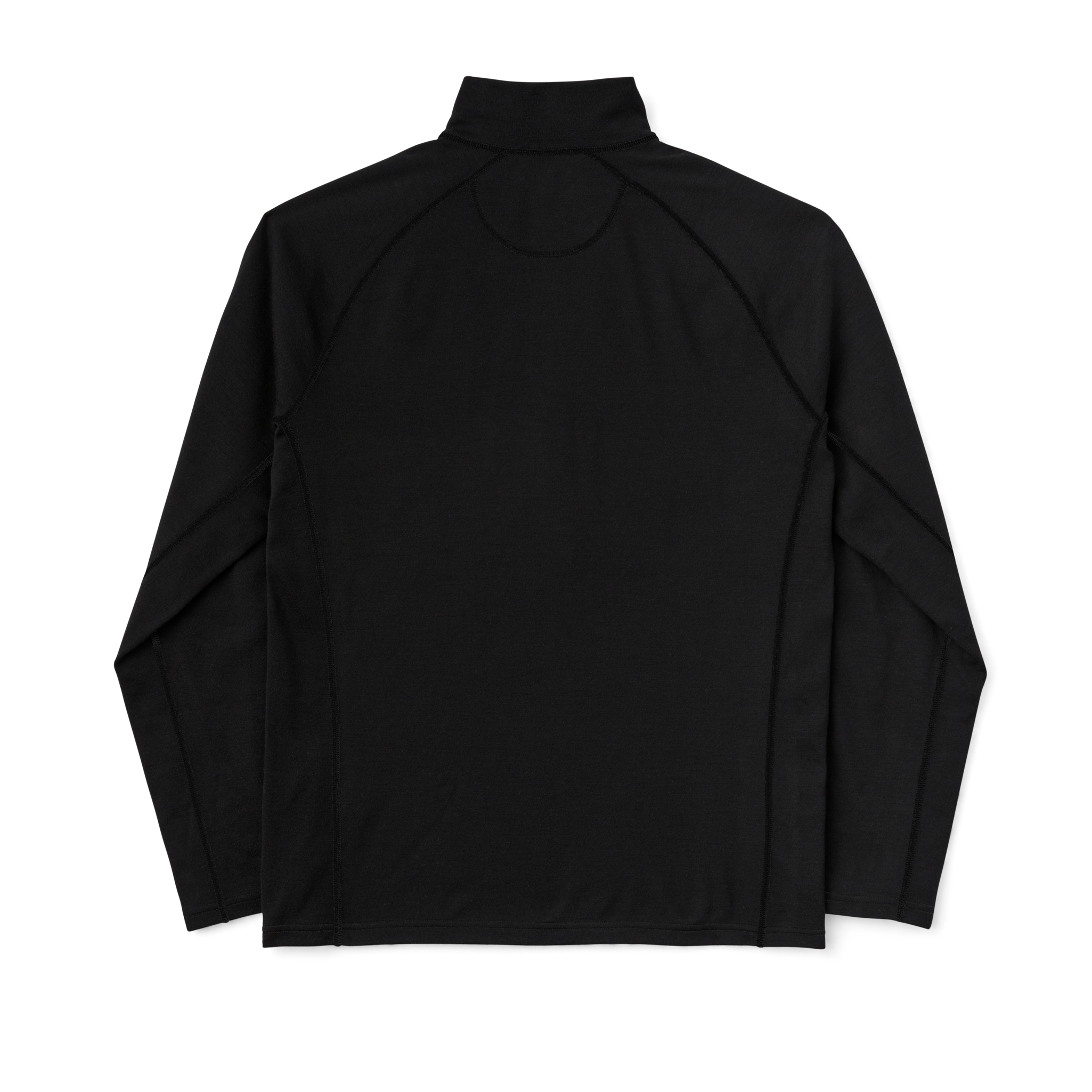 Alternative view of 400g Merino Wool Long Sleeve Half-zip - Black