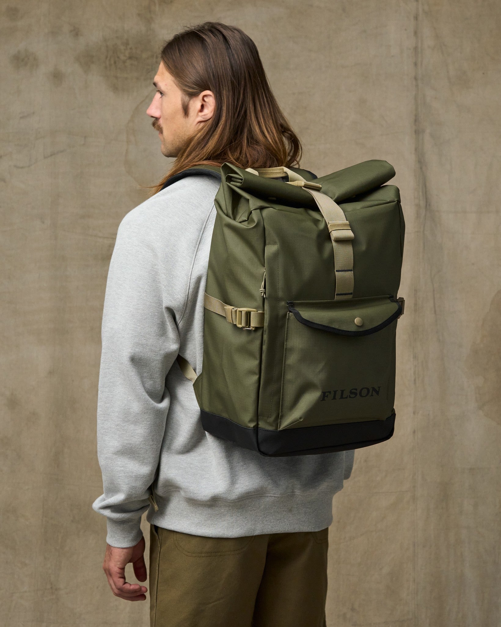 Alternative view of All-Weather Backpack - Olive / Black / Covert