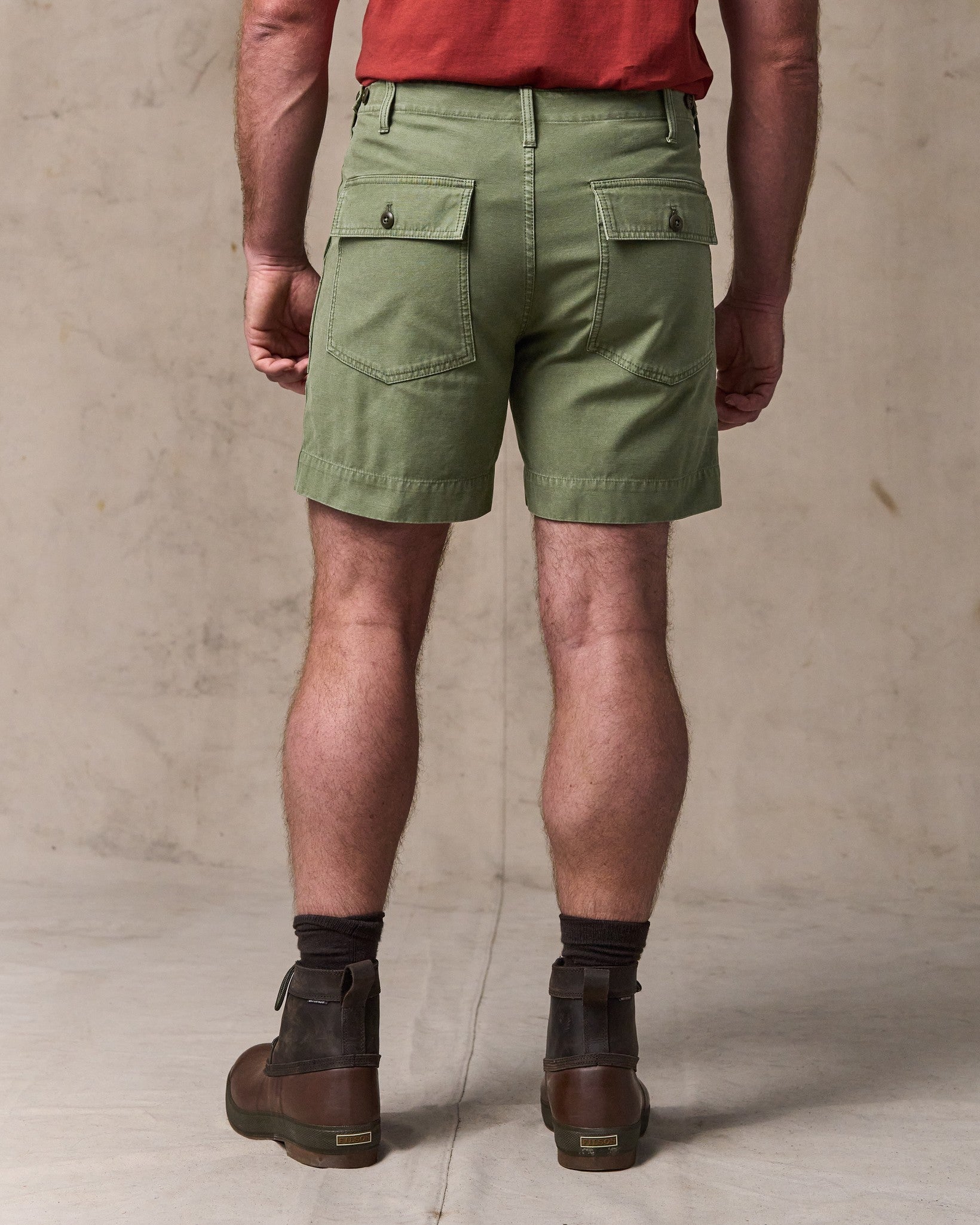 Alternative view of Field Supply Shorts - Washed Fatigue Green