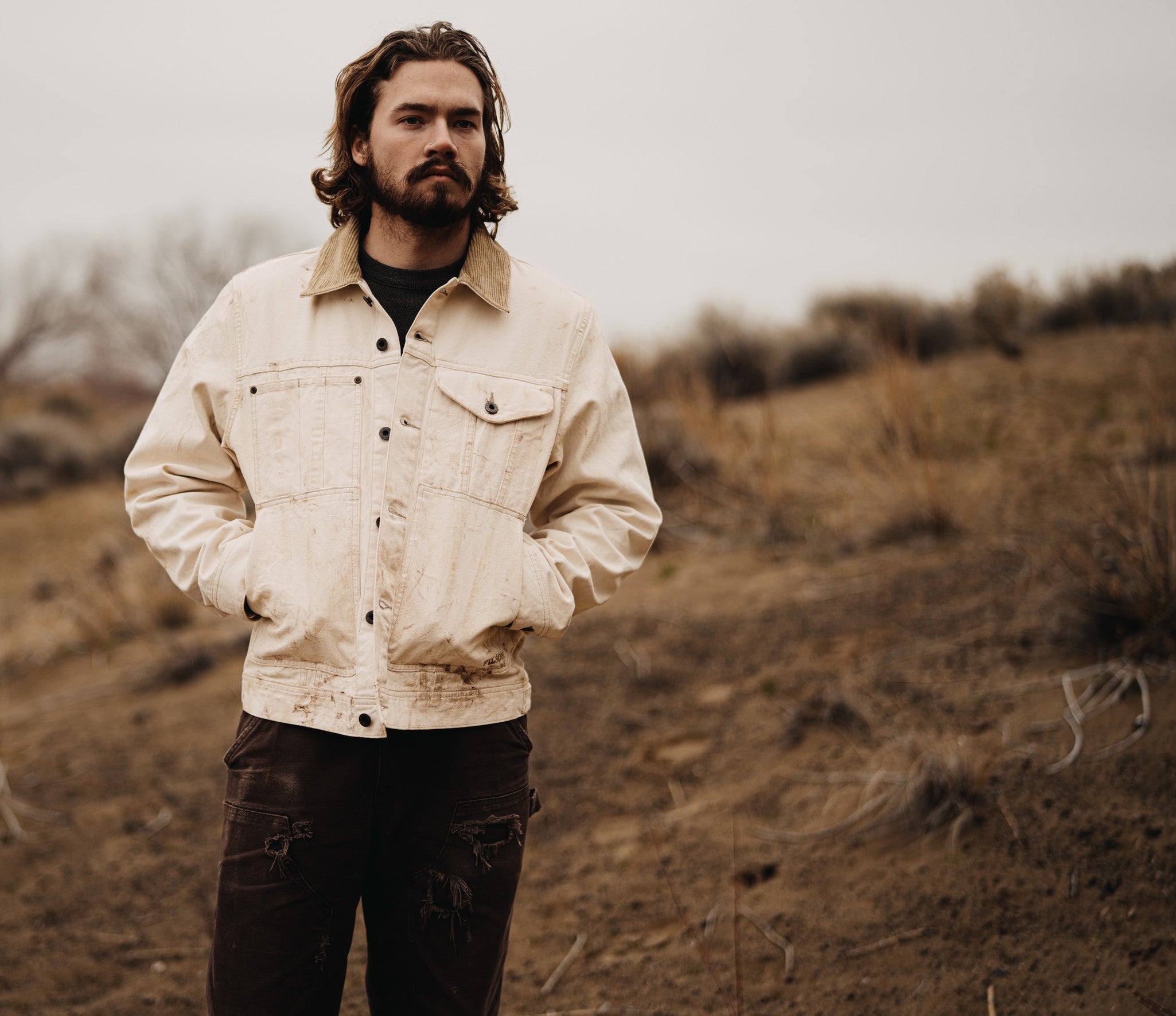 Alternative view of Rustic Canvas Short Cruiser Jacket - Natural Seed