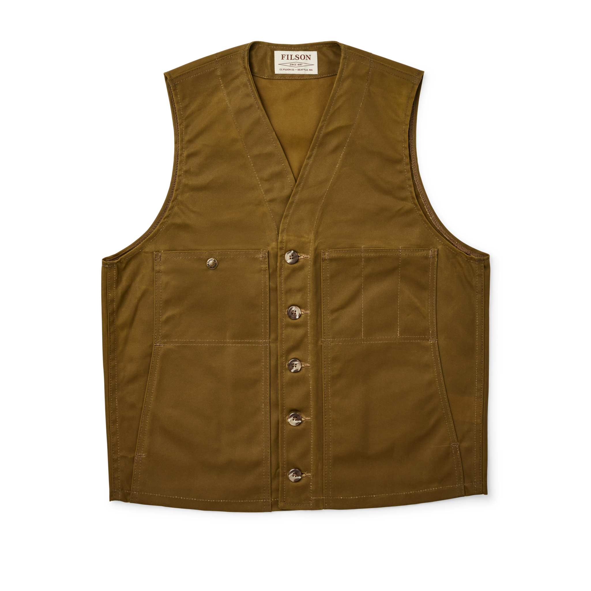 Alternative view of Oil Tin Cloth Vest - Dark Tan