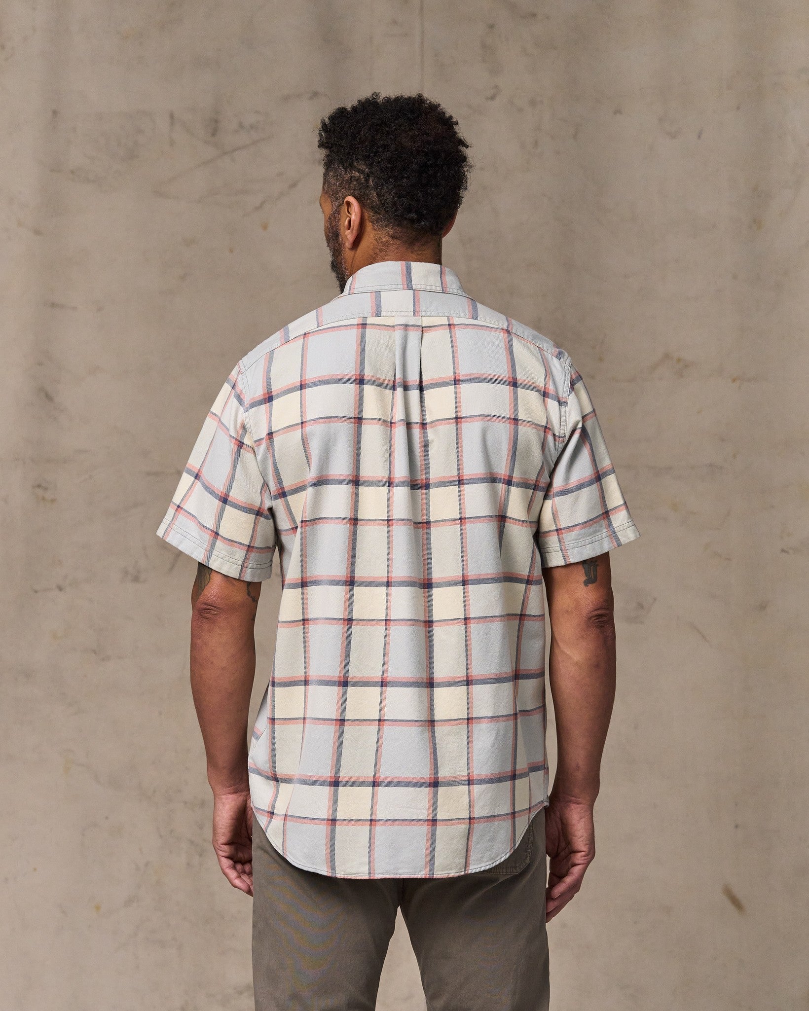 Alternative view of Short Sleeve Lightweight Alaskan Guide Shirt - Light Blue / Tan Plaid