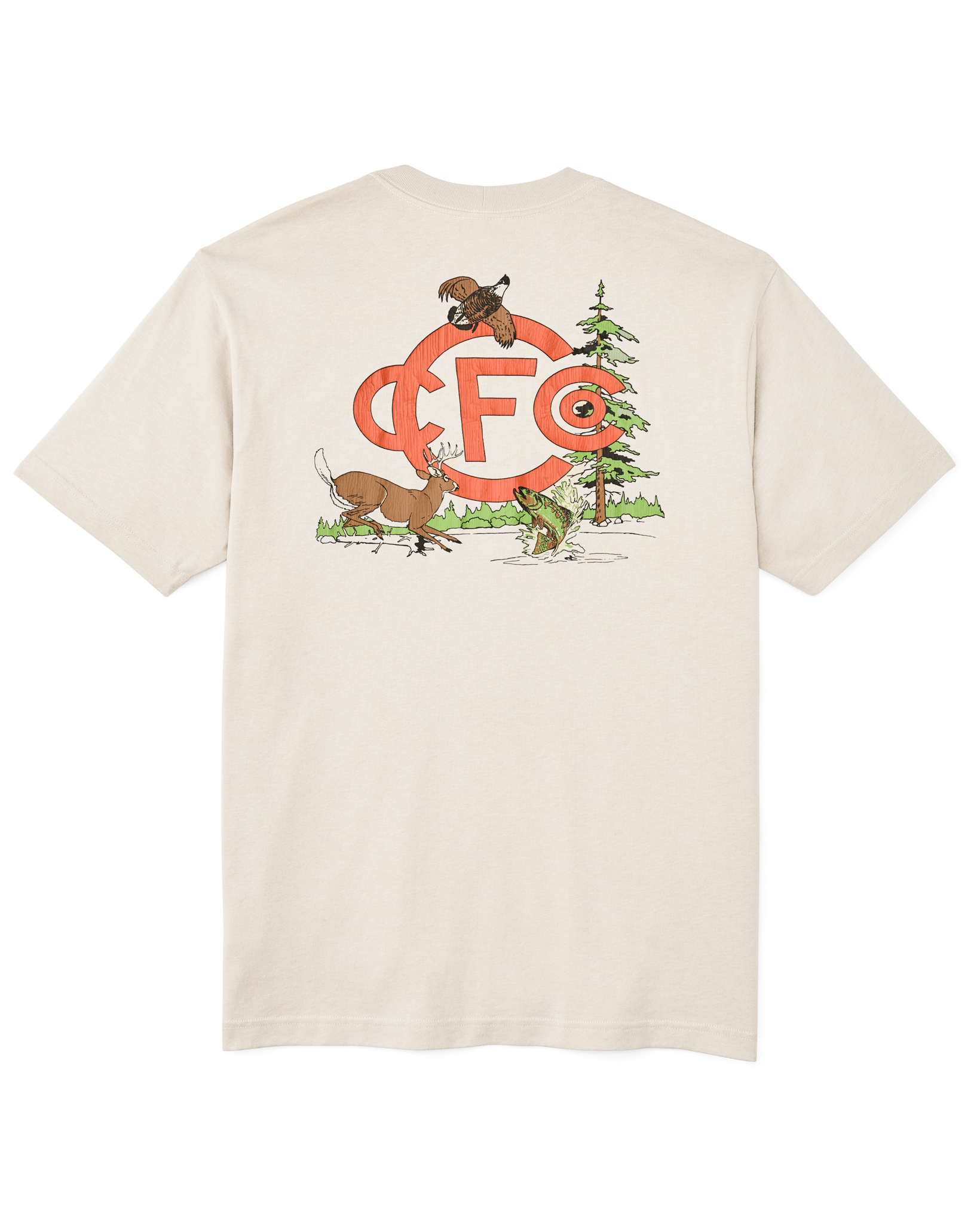 Alternative view of Short Sleeve Sportsman Club Graphic T-Shirt - Cliff Gray / Sportsman Club