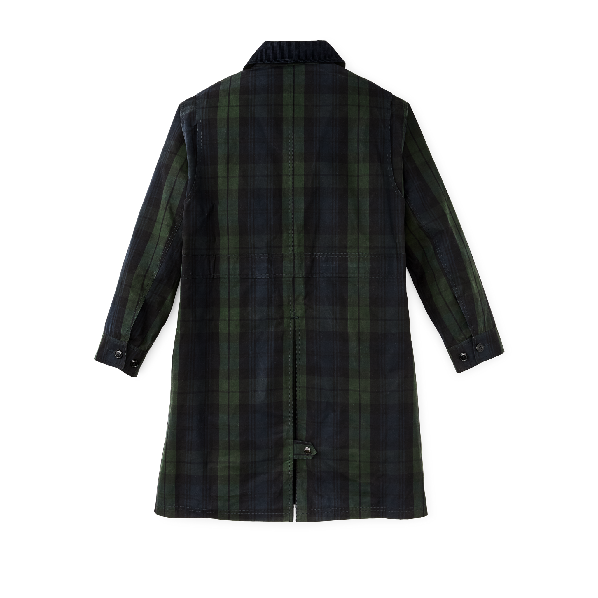 Alternative view of Women's Dry Waxed Long Cruiser - Black / Green Plaid