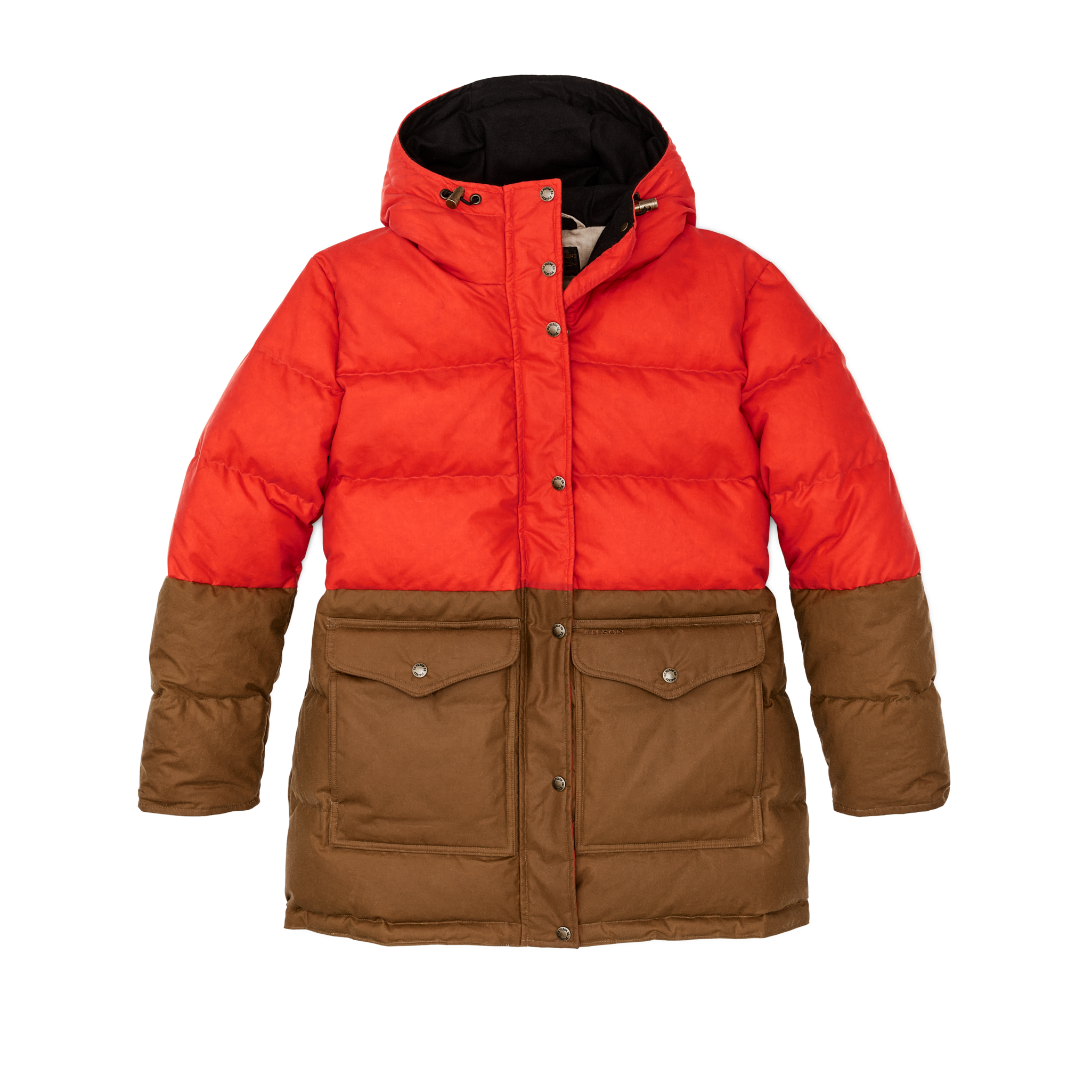 Women's Waxed Down Parka - Dark Tan / Campfire