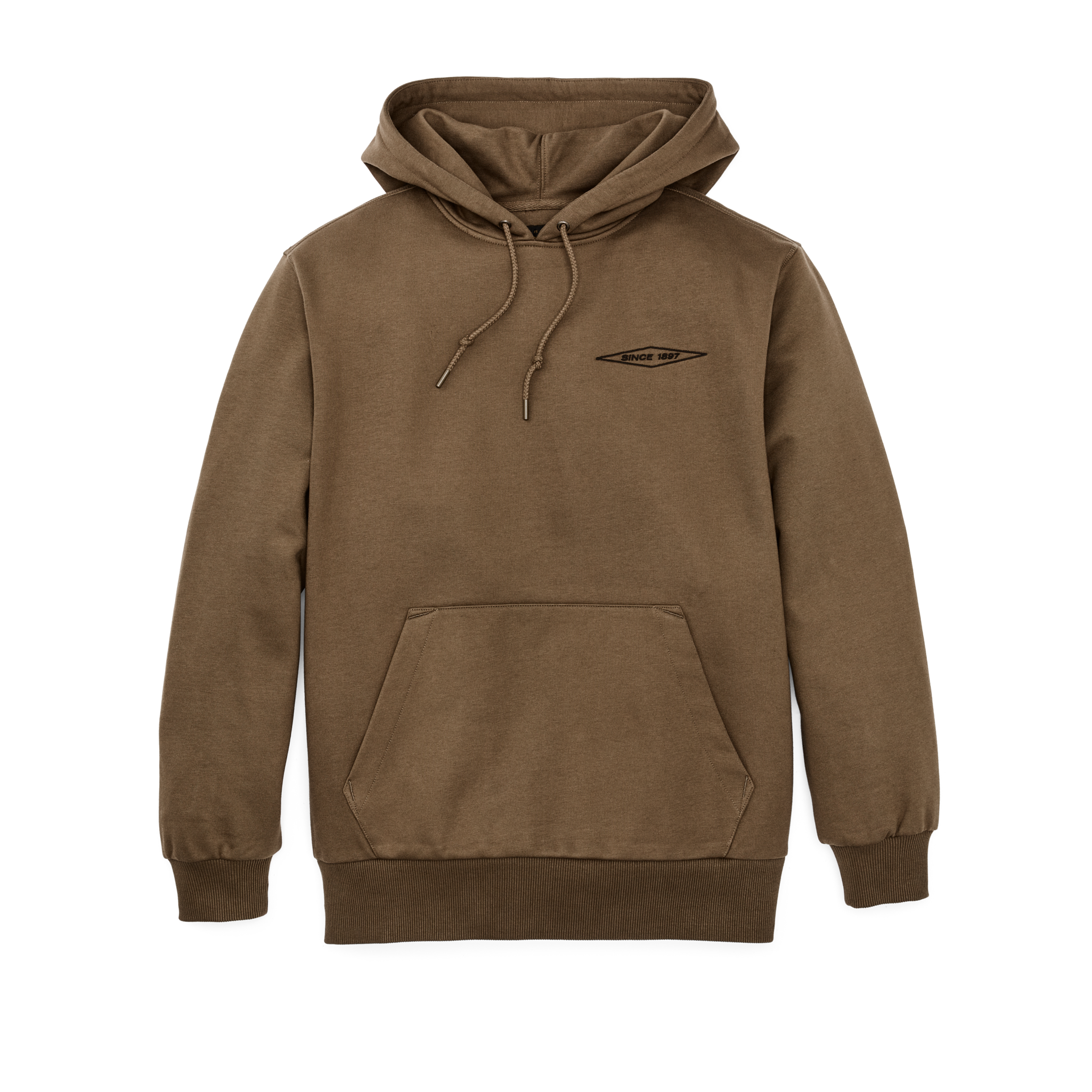 Prospector Embroidered Hoodie - Dark Tan Diamond