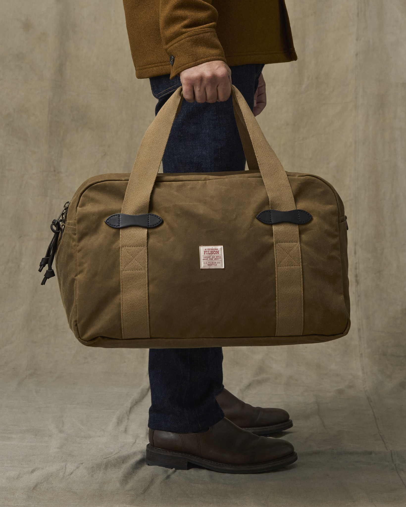 Alternative view of Medium Tin Cloth Duffle Bag - Dark Tan